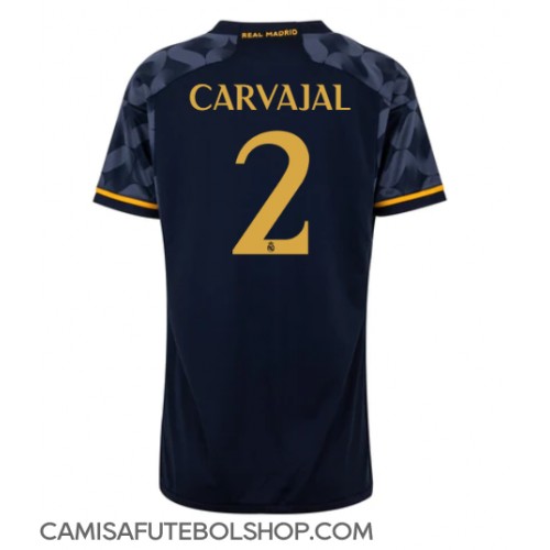 Camisa de time de futebol Real Madrid Daniel Carvajal #2 Replicas 2º Equipamento Feminina 2023-24 Manga Curta